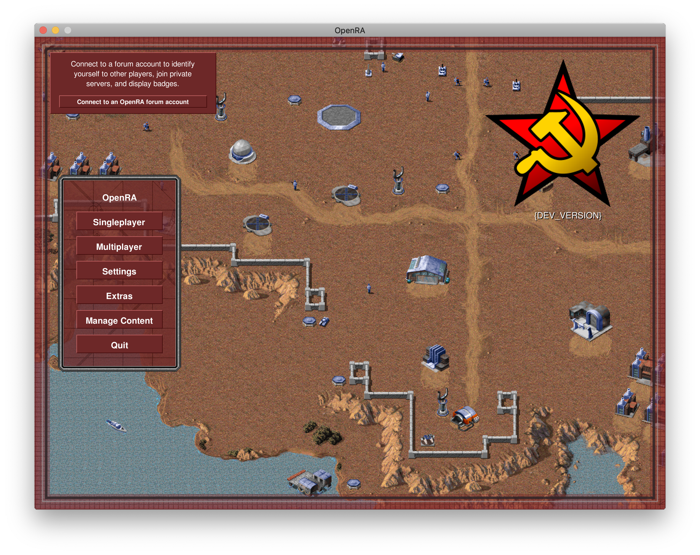 Red Alert Main Menu